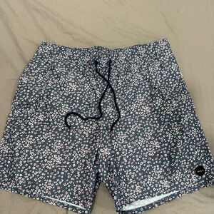 RVCA Men's Floral Board Shorts - Navy and Pink